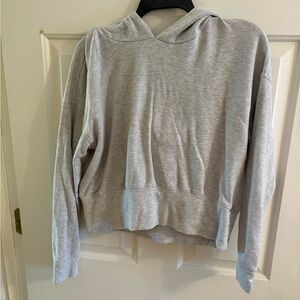 offline grey cropped hoodie